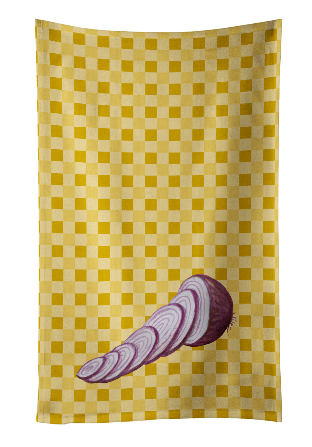 Red Onion on Basketweave Kitchen Towel BB7211KTWL - the-store.com