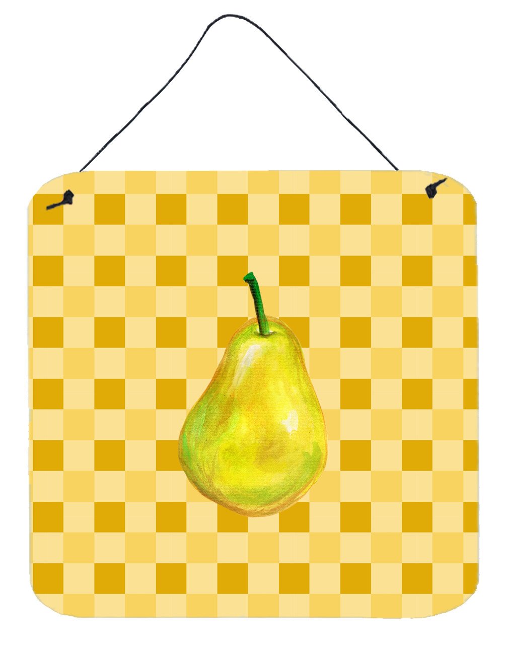 Whole Pear on Basketweave Wall or Door Hanging Prints BB7243DS66 by Caroline's Treasures