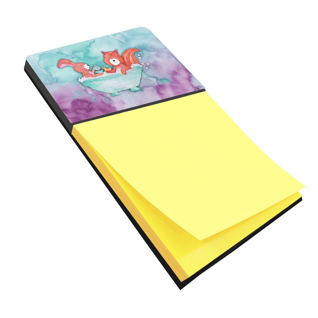 Rabbit and Squirrel Bathing Watercolor Sticky Note Holder BB7348SN by Caroline's Treasures