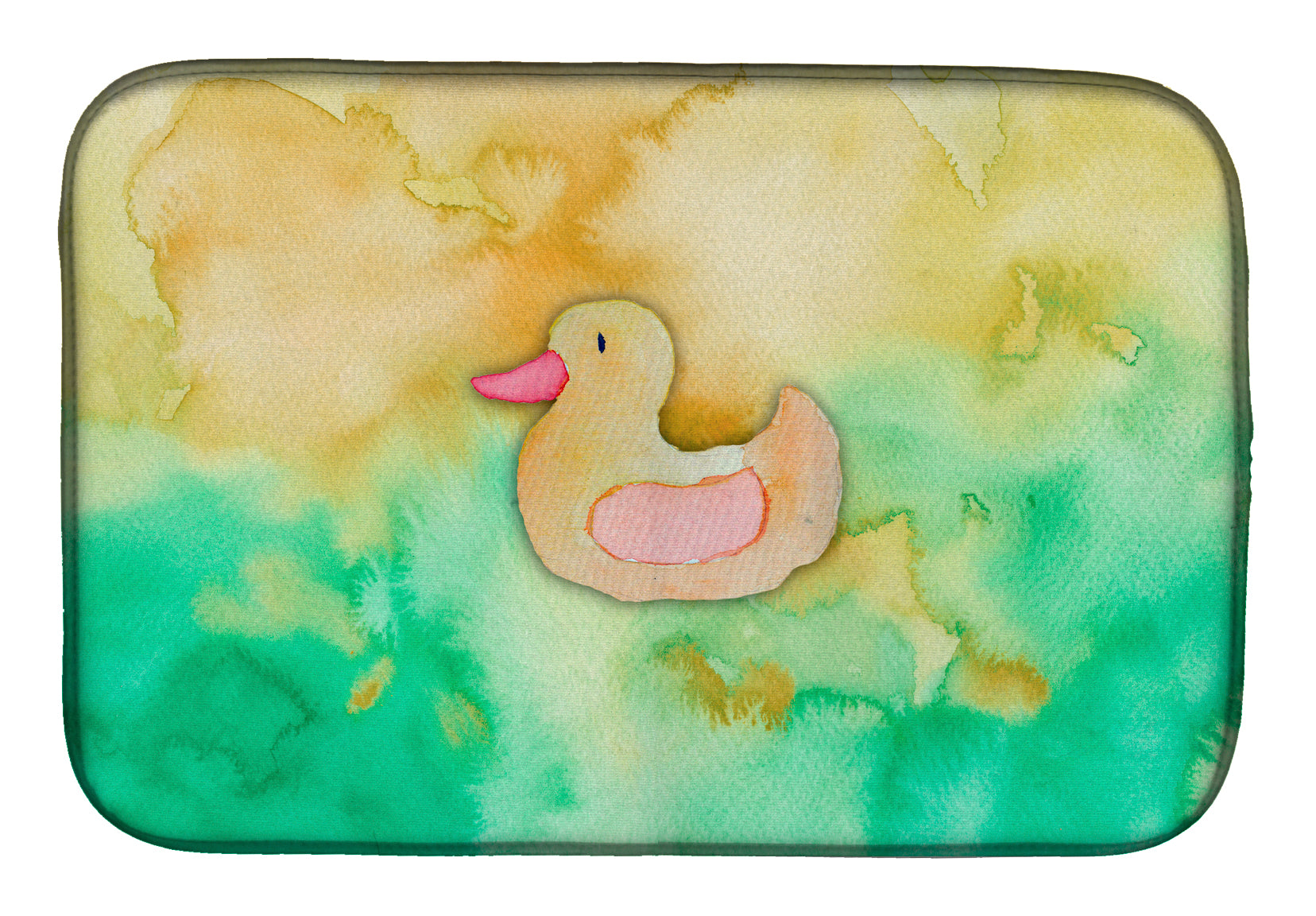 Rubber Duckie Watercolor Dish Drying Mat BB7351DDM