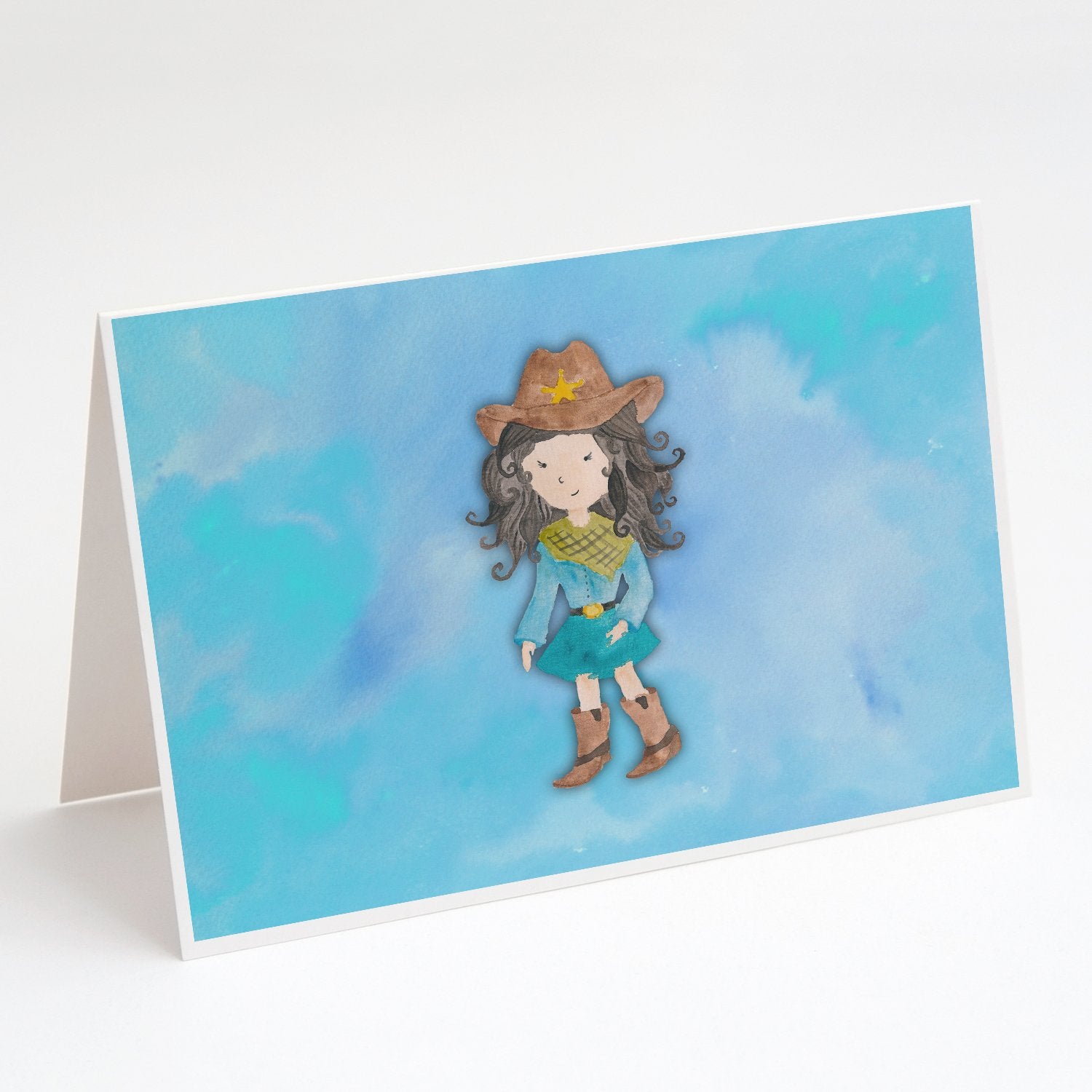 Buy this Cowgirl Watercolor Greeting Cards and Envelopes Pack of 8