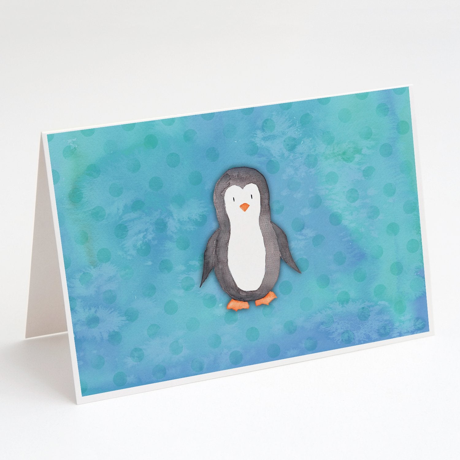 Buy this Polkadot Penguin Watercolor Greeting Cards and Envelopes Pack of 8