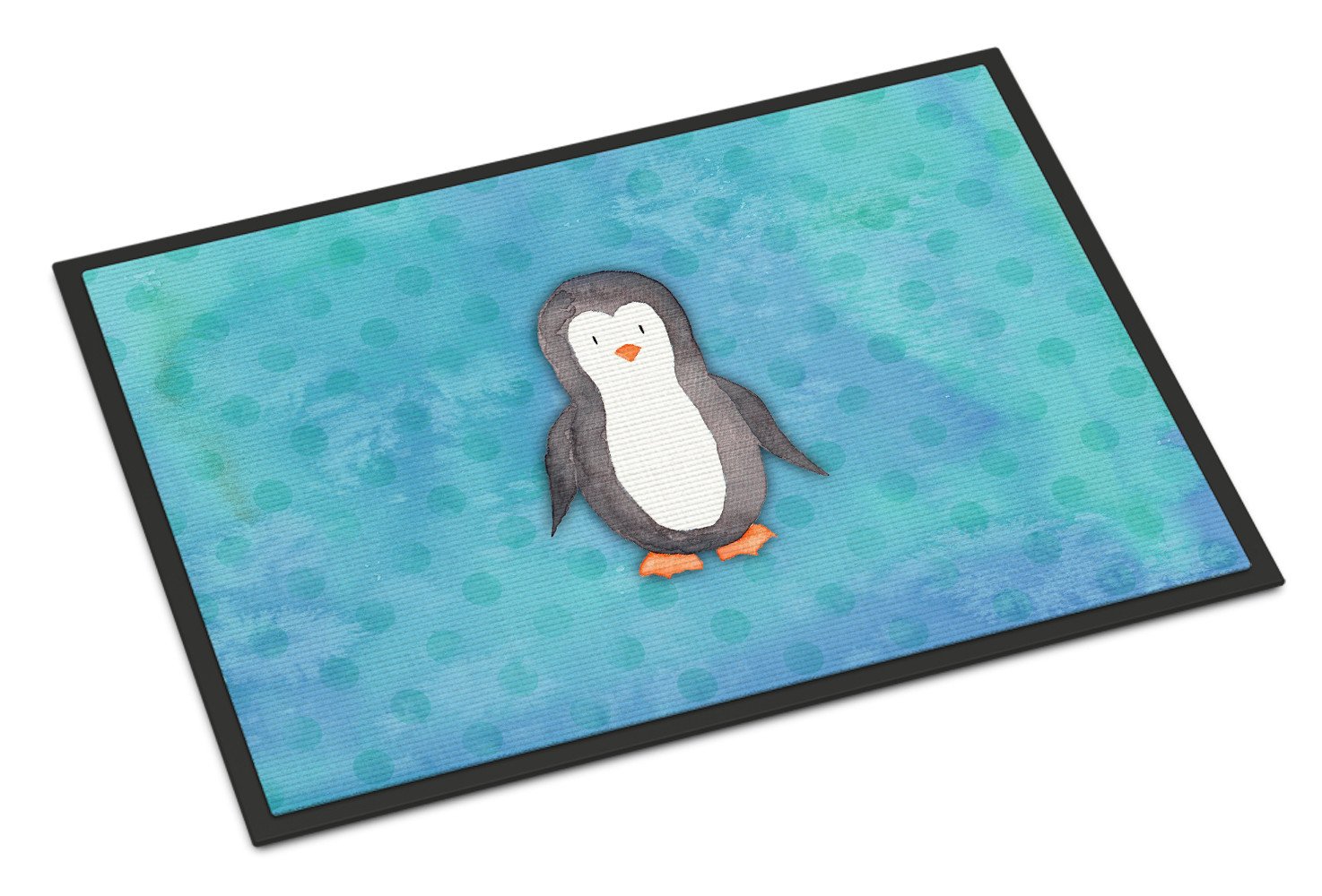Polkadot Penguin Watercolor Indoor or Outdoor Mat 24x36 BB7376JMAT by Caroline's Treasures
