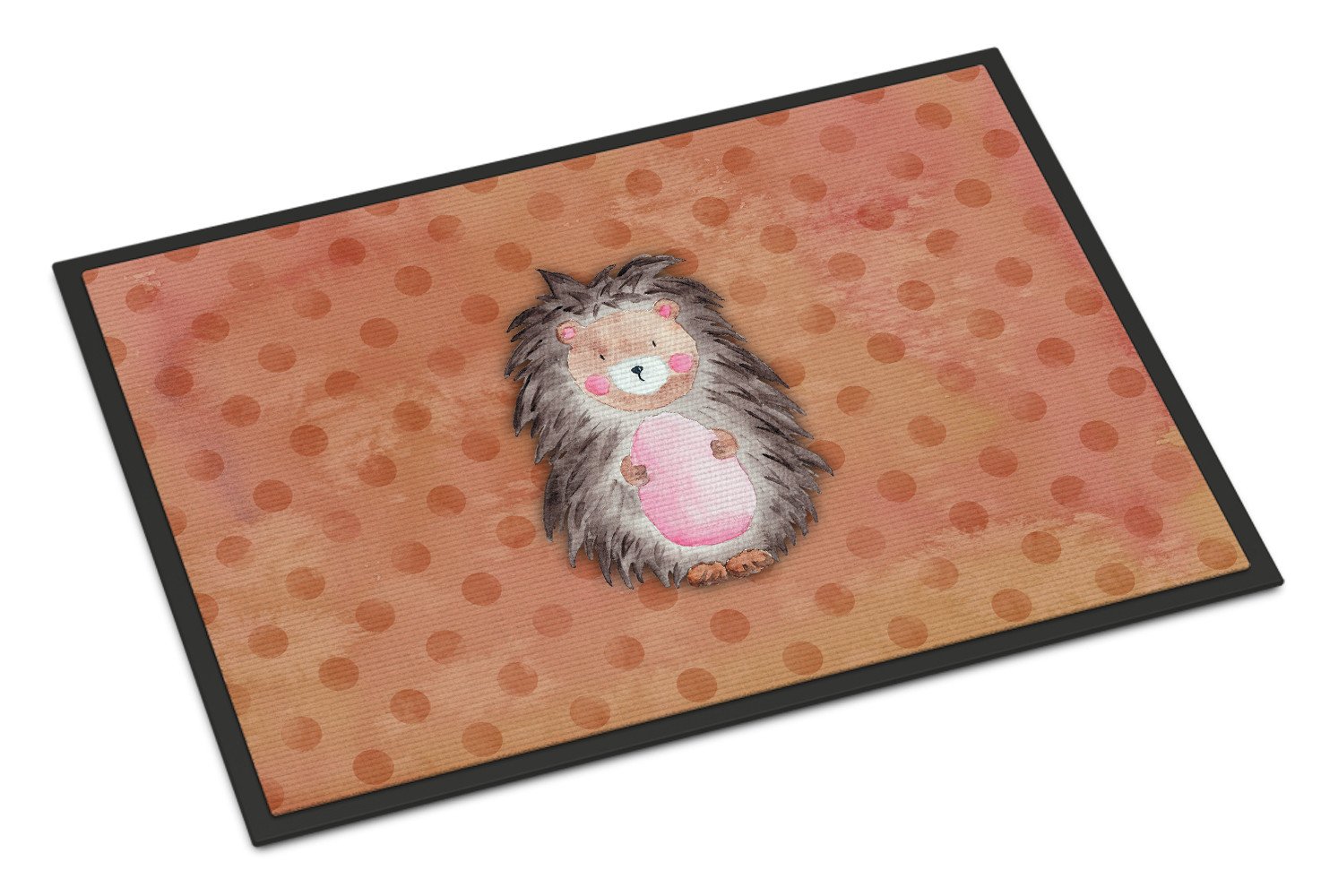Polkadot Hedgehog Watercolor Indoor or Outdoor Mat 24x36 BB7378JMAT by Caroline's Treasures