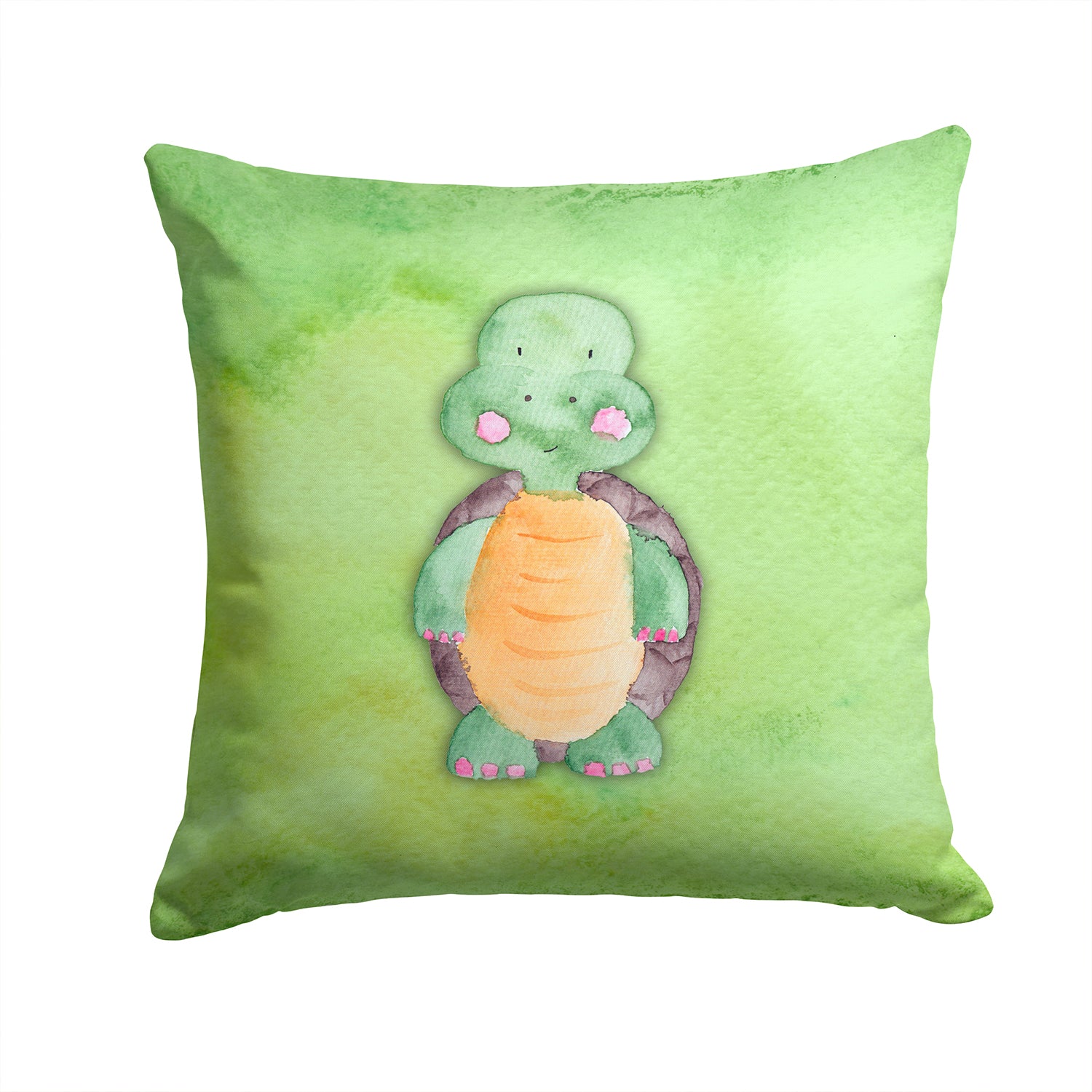 Turtle Watercolor Fabric Decorative Pillow BB7382PW1414 - the-store.com
