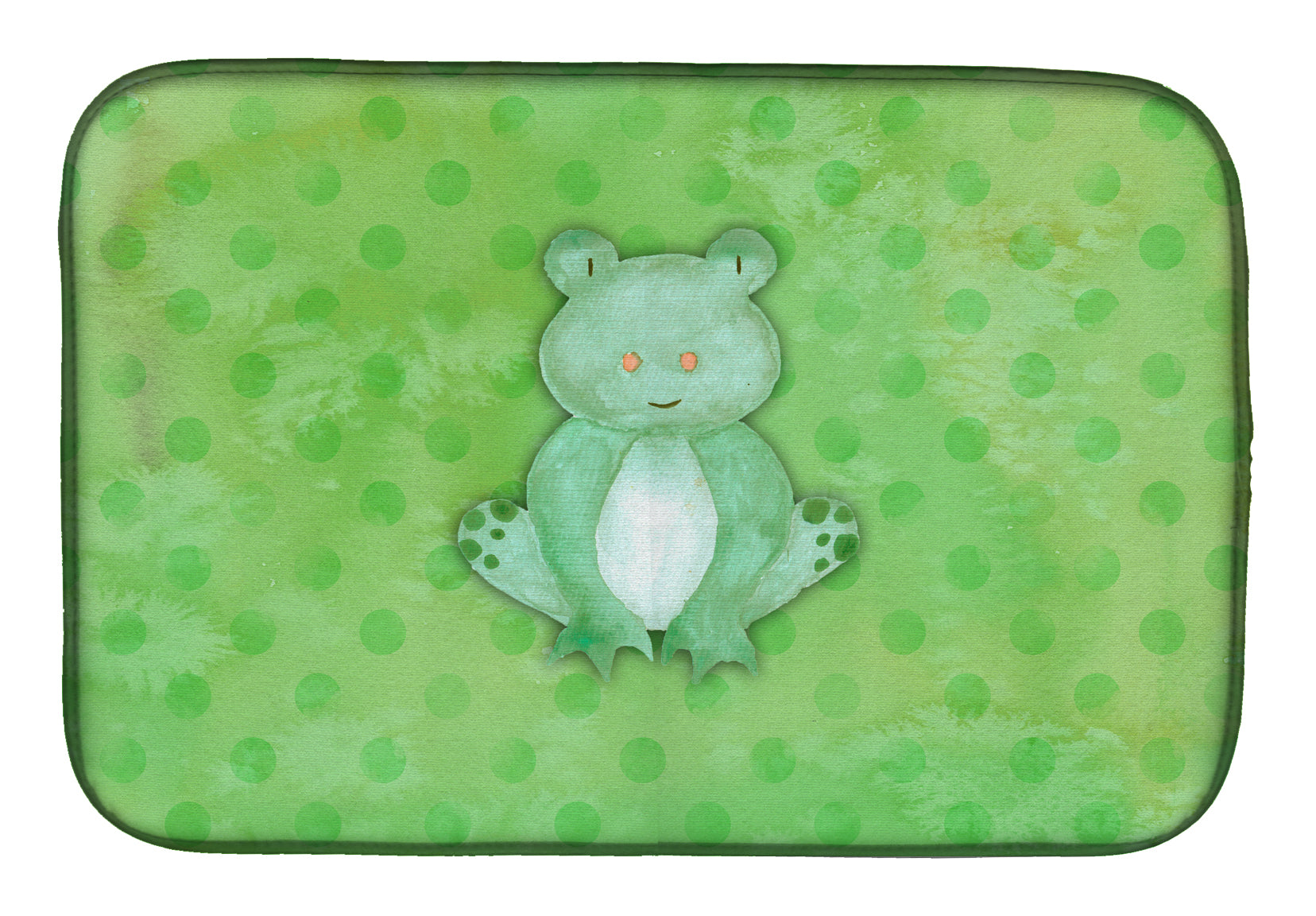 Polkadot Frog Watercolor Dish Drying Mat BB7388DDM