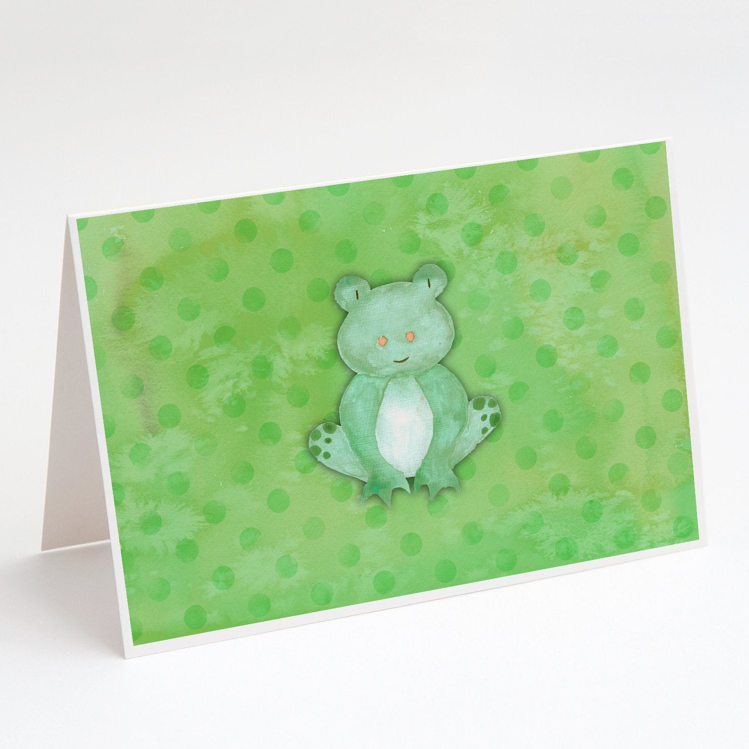 Buy this Polkadot Frog Watercolor Greeting Cards and Envelopes Pack of 8