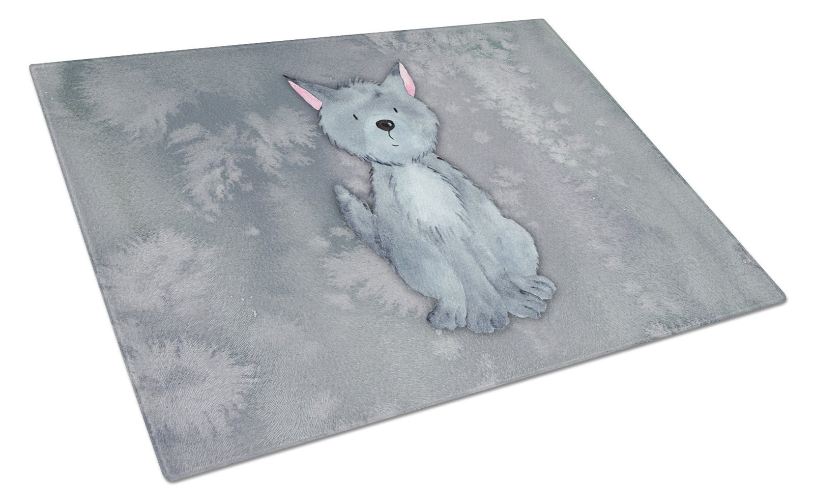 Wolf Watercolor Glass Cutting Board Large BB7398LCB by Caroline's Treasures