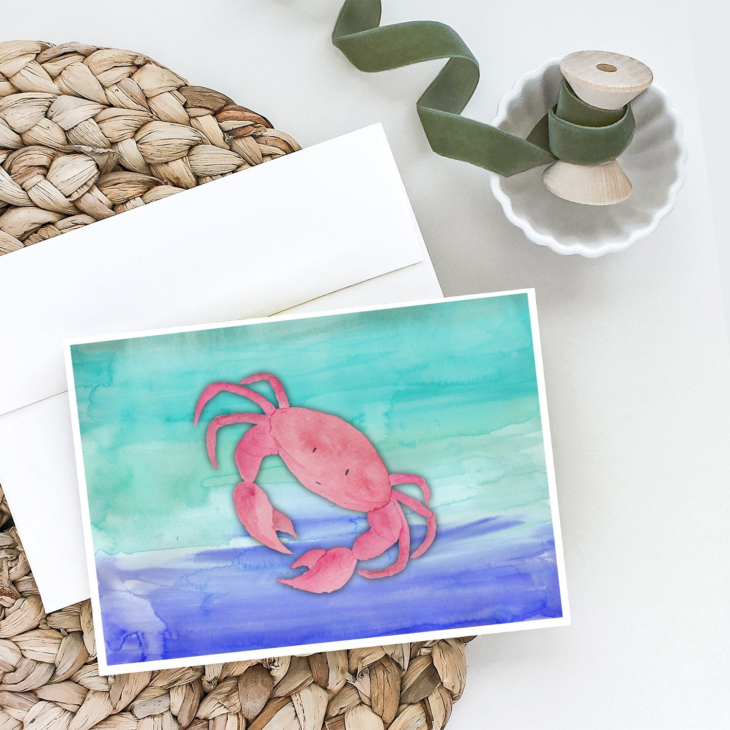 Buy this Crab Watercolor Greeting Cards and Envelopes Pack of 8