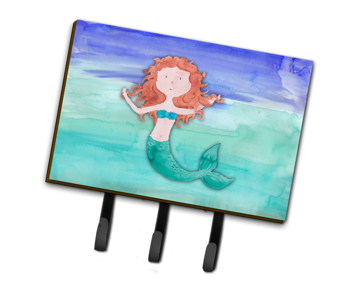 Ginger Mermaid Watercolor Leash or Key Holder BB7421TH68