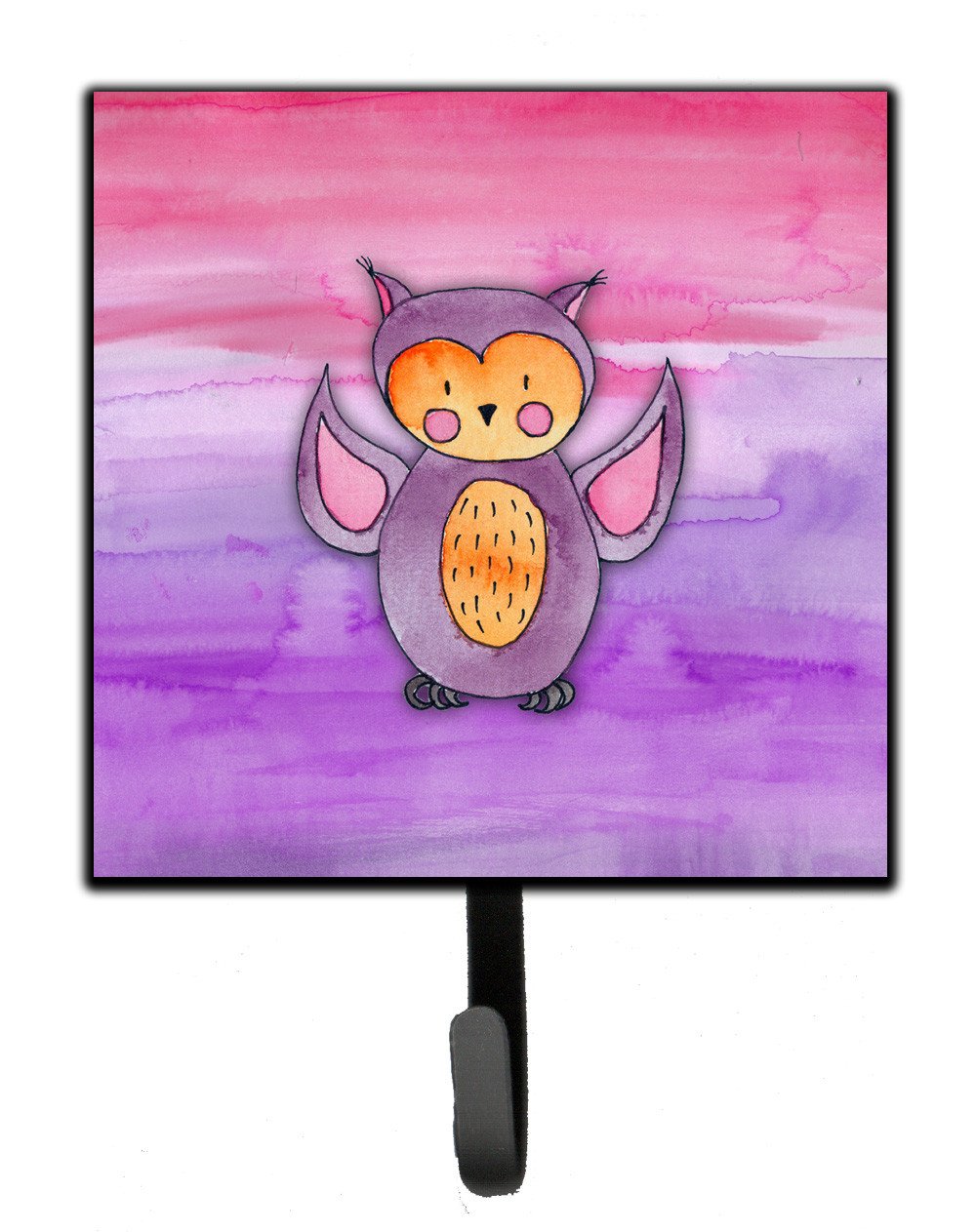 Pink and Purple Owl Watercolor Leash or Key Holder BB7428SH4 by Caroline's Treasures