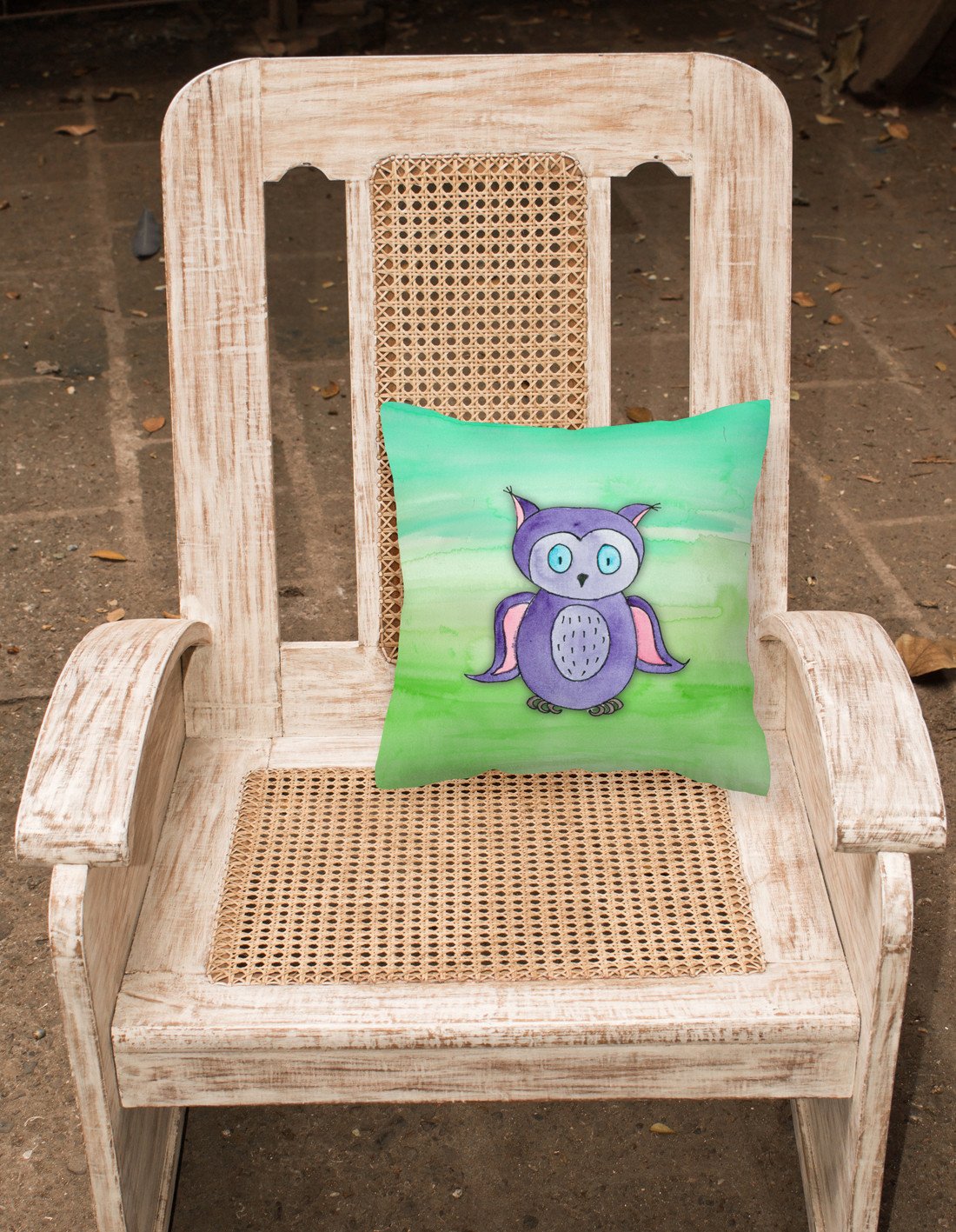 Purple Owl Watercolor Fabric Decorative Pillow BB7429PW1818 by Caroline's Treasures