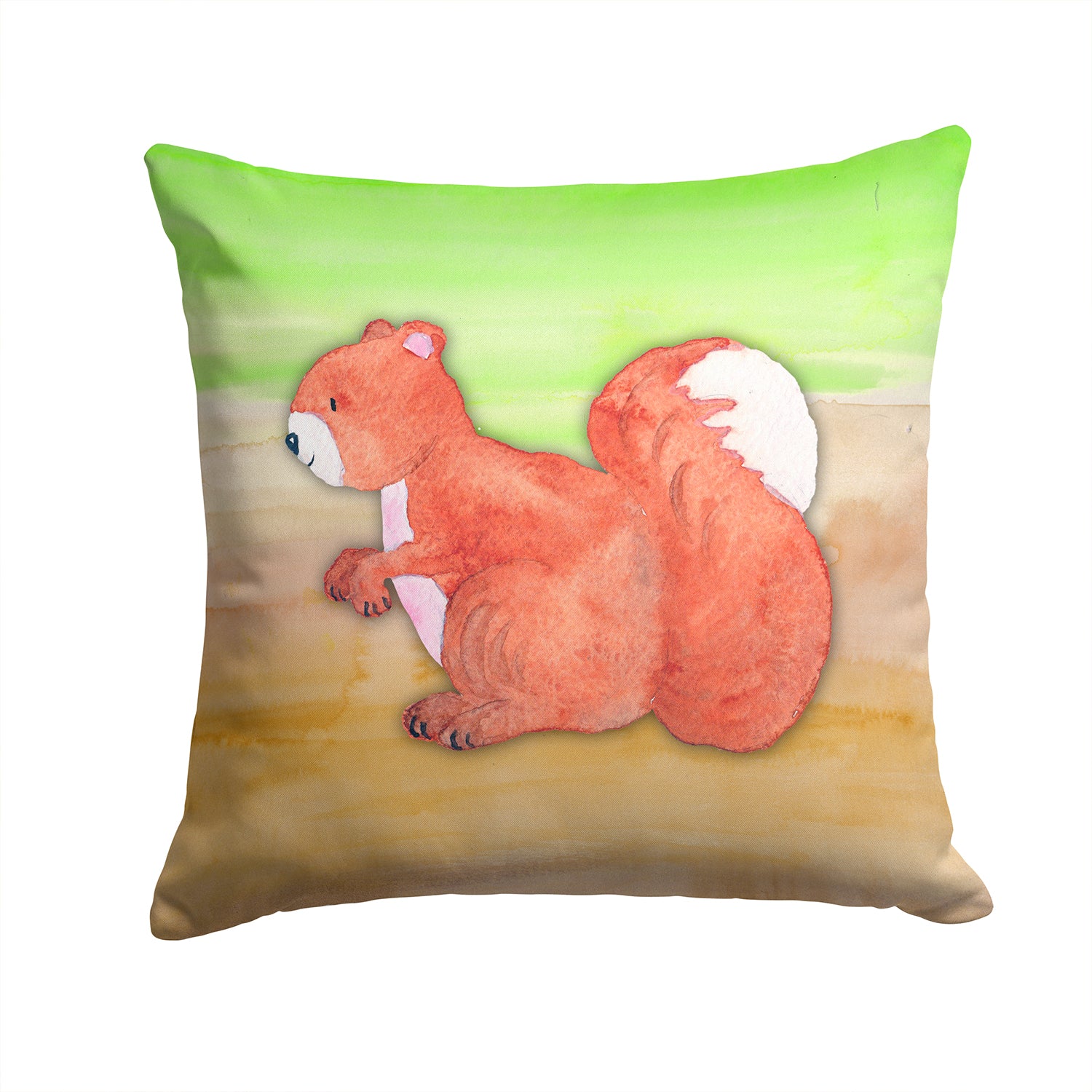 Squirrel Watercolor Fabric Decorative Pillow BB7431PW1414 - the-store.com
