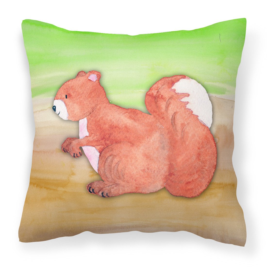 Squirrel Watercolor Fabric Decorative Pillow BB7431PW1818 by Caroline&#39;s Treasures
