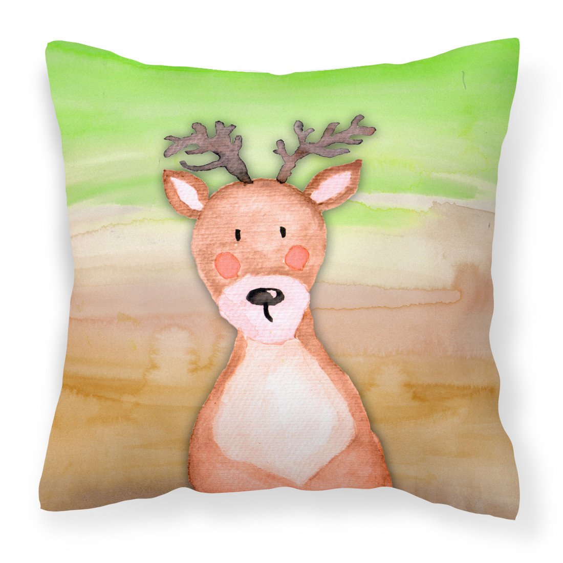 Deer Watercolor Fabric Decorative Pillow BB7435PW1818 by Caroline's Treasures