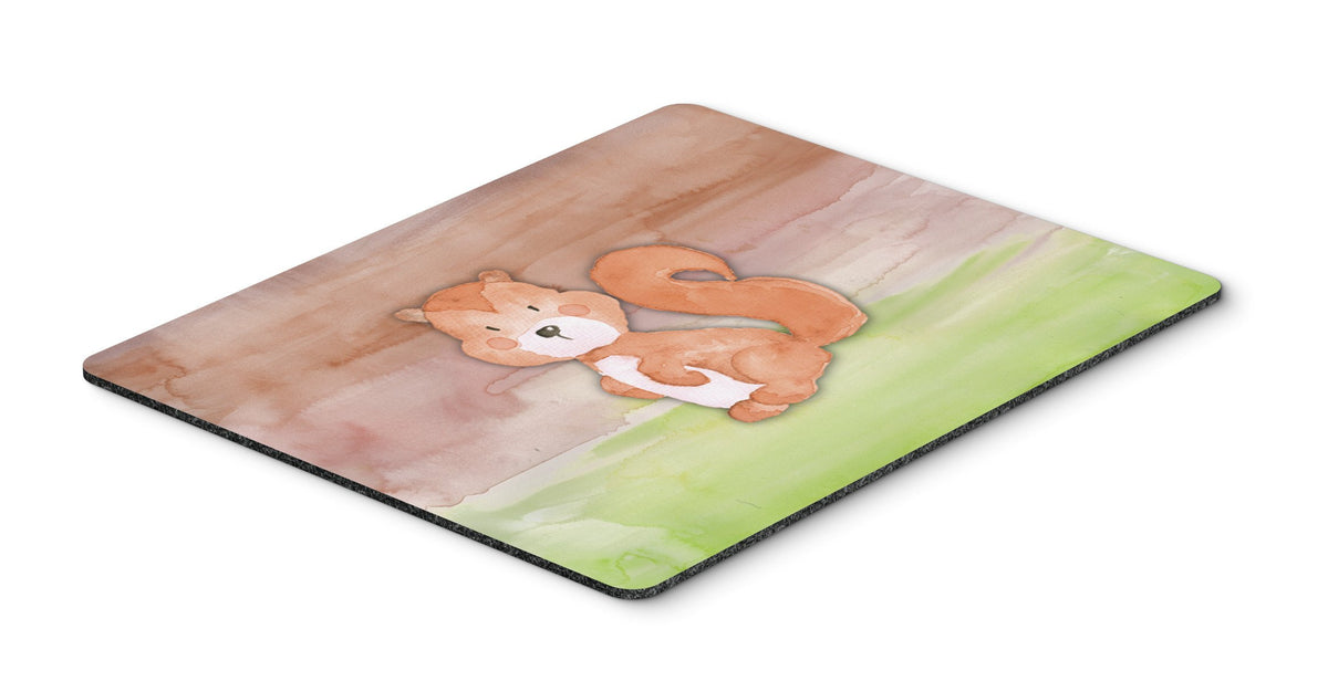 Squirrel Watercolor Mouse Pad, Hot Pad or Trivet BB7439MP by Caroline&#39;s Treasures