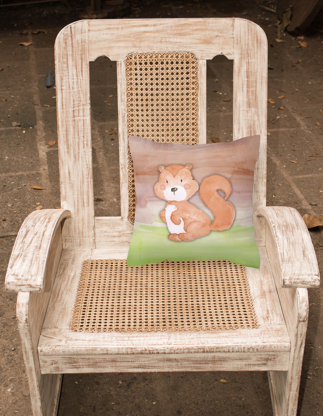 Squirrel Watercolor Fabric Decorative Pillow BB7439PW1818 by Caroline's Treasures