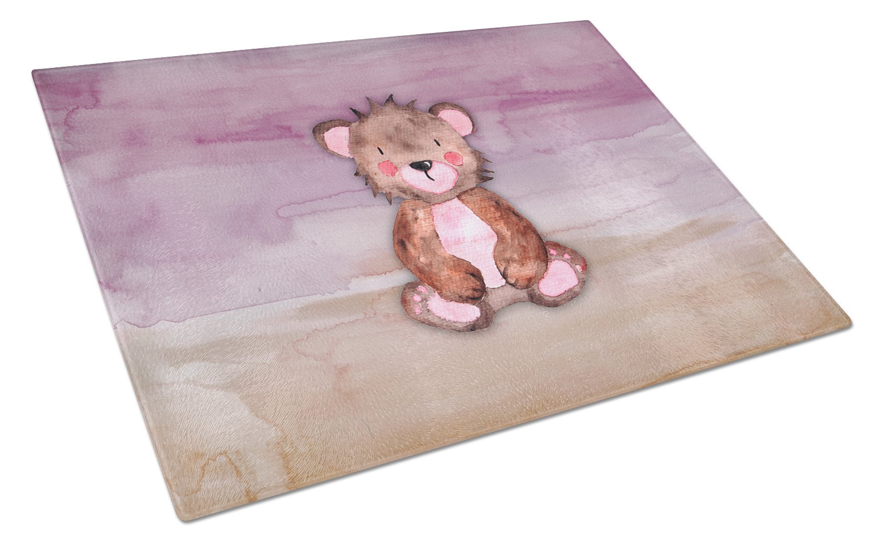 Bear Cub Watercolor Glass Cutting Board Large BB7441LCB by Caroline's Treasures