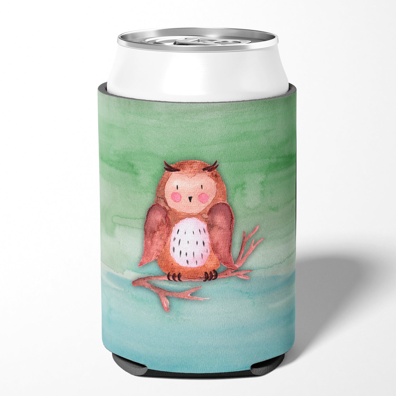 Brown Owl Watercolor Can or Bottle Hugger BB7443CC