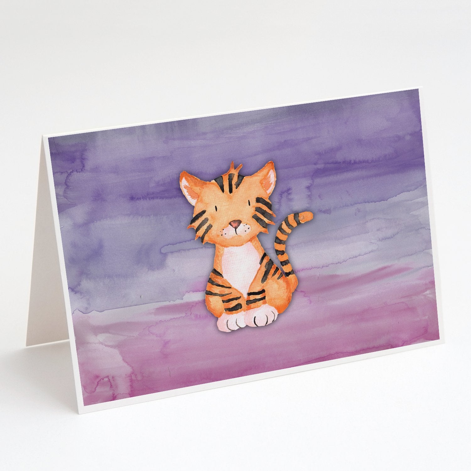 Buy this Tiger Cub Watercolor Greeting Cards and Envelopes Pack of 8