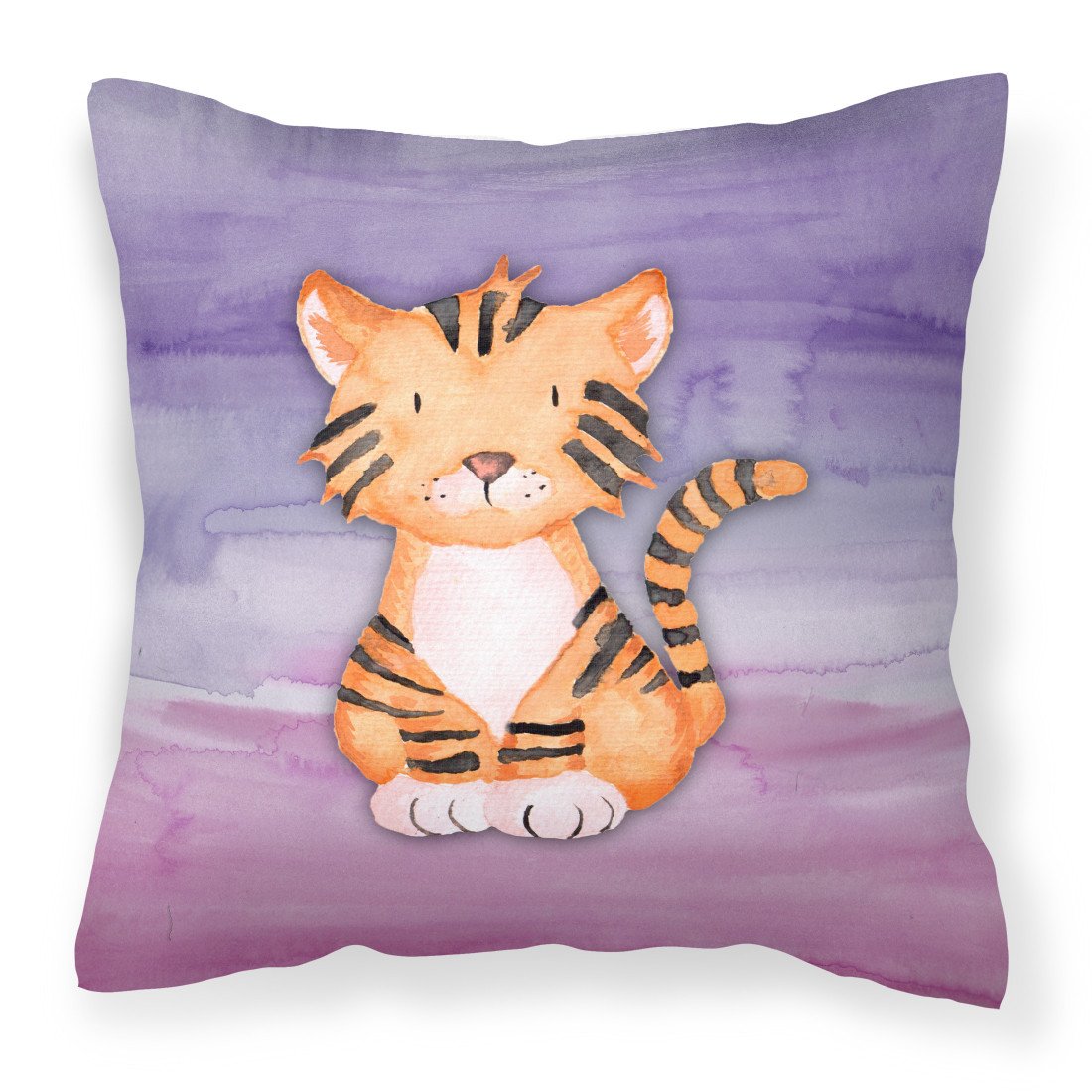 Tiger Cub Watercolor Fabric Decorative Pillow BB7444PW1818 by Caroline's Treasures