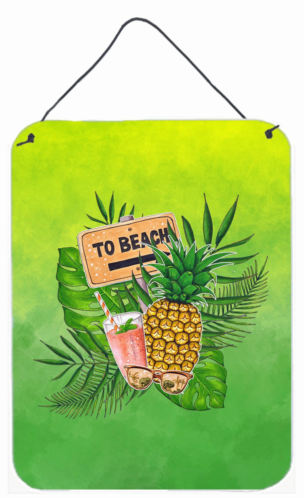 To the Beach Summer Wall or Door Hanging Prints BB7450DS1216 by Caroline's Treasures