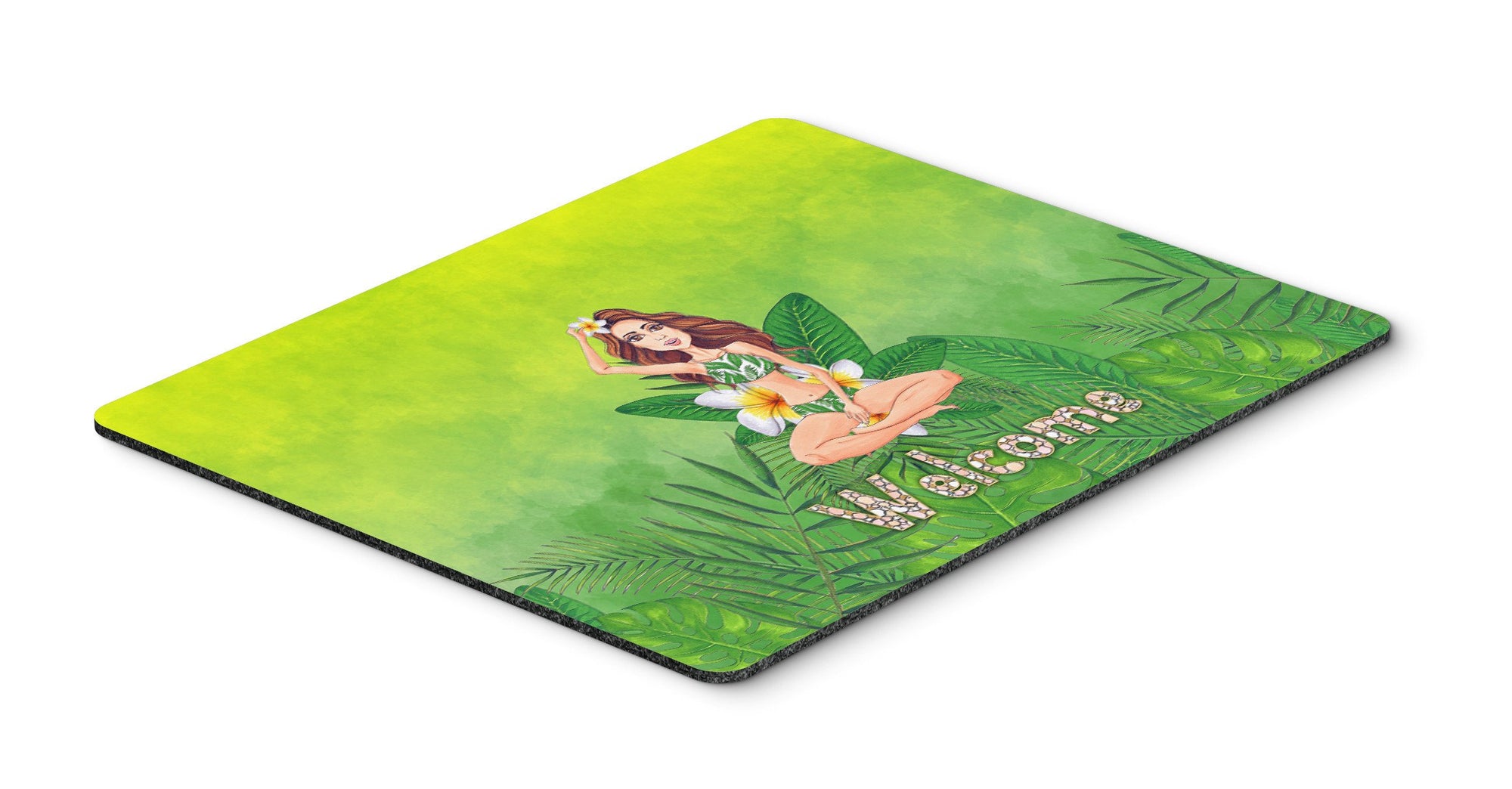 Welcome Lady in Bikini Summer Mouse Pad, Hot Pad or Trivet BB7457MP by Caroline's Treasures