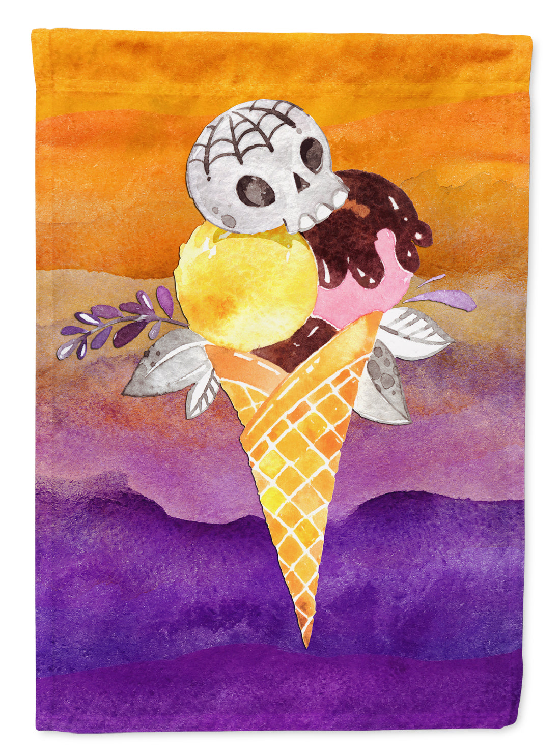 Halloween Sweets Ice Cream Skull Flag Garden Size BB7464GF