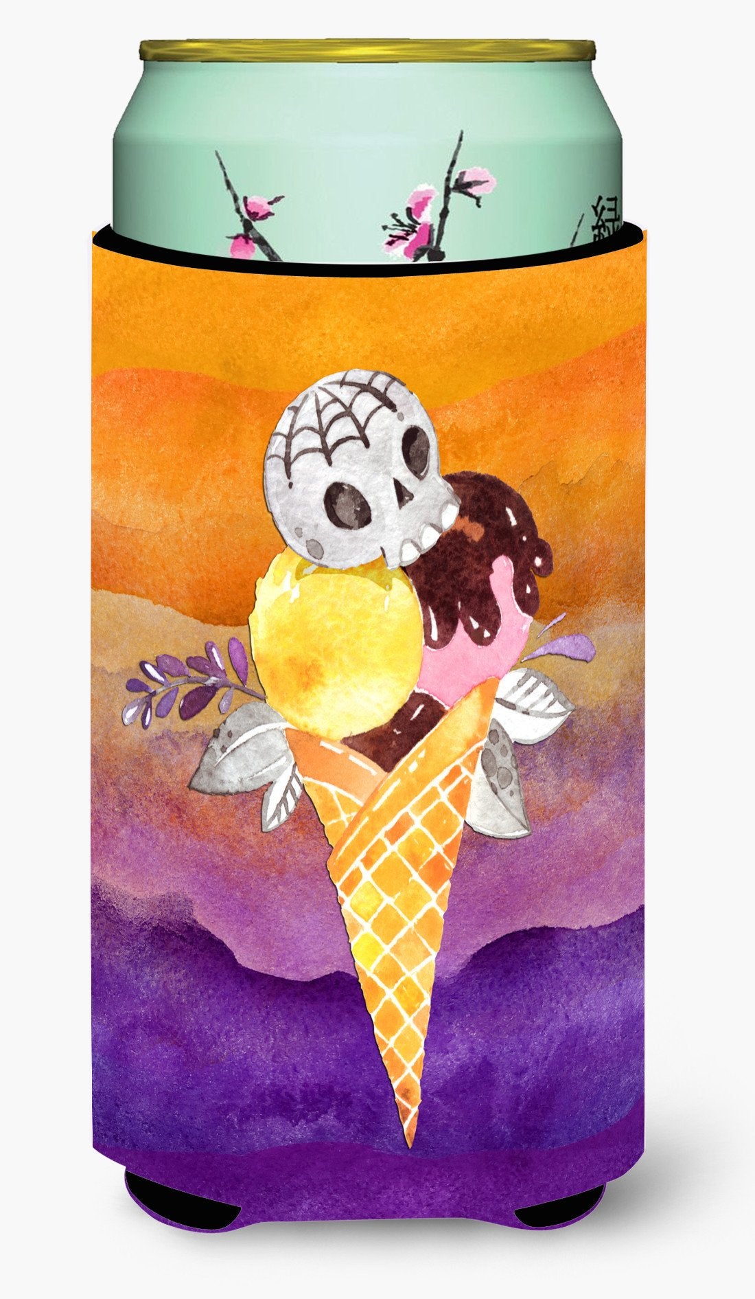 Halloween Sweets Ice Cream Skull Tall Boy Beverage Insulator Hugger BB7464TBC by Caroline&#39;s Treasures
