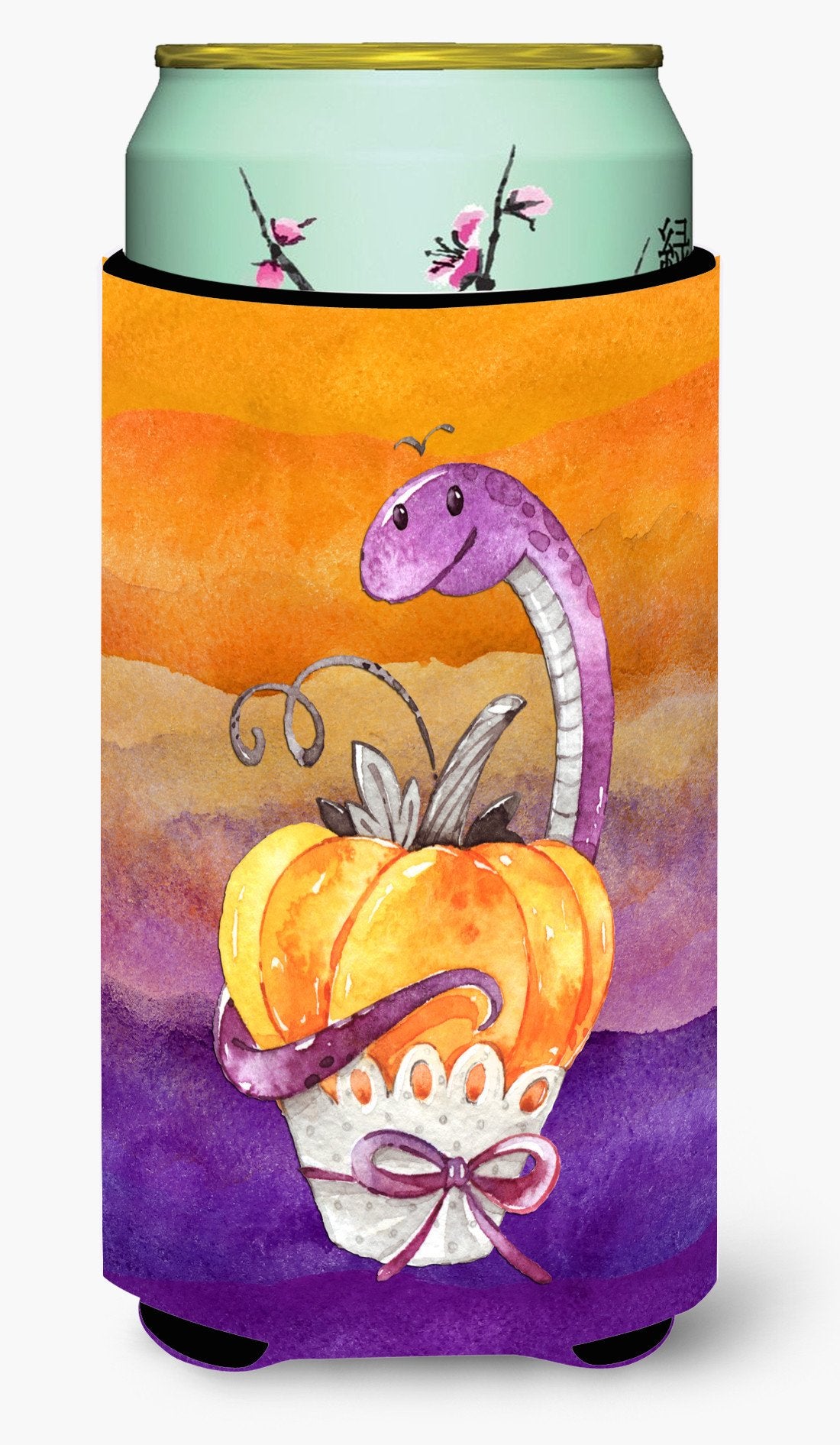 Halloween Pumpkin Snake Tall Boy Beverage Insulator Hugger BB7465TBC by Caroline&#39;s Treasures