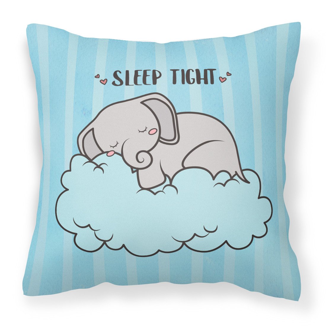 Nursery Sleep Tight Elephant Fabric Decorative Pillow BB7475PW1818 by Caroline's Treasures