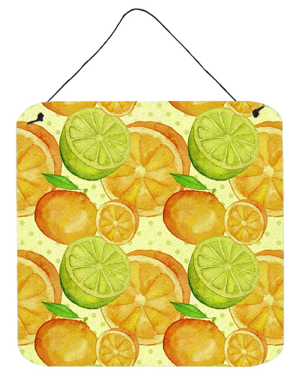 Watercolor Limes and Oranges Citrus Wall or Door Hanging Prints BB7517DS66 by Caroline's Treasures