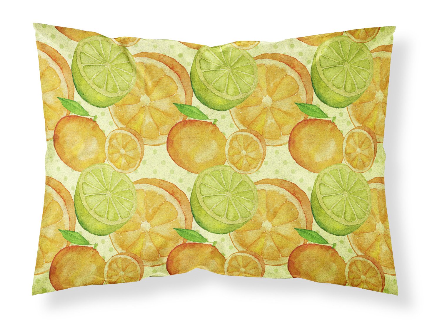 Watercolor Limes and Oranges Citrus Fabric Standard Pillowcase BB7517PILLOWCASE by Caroline's Treasures