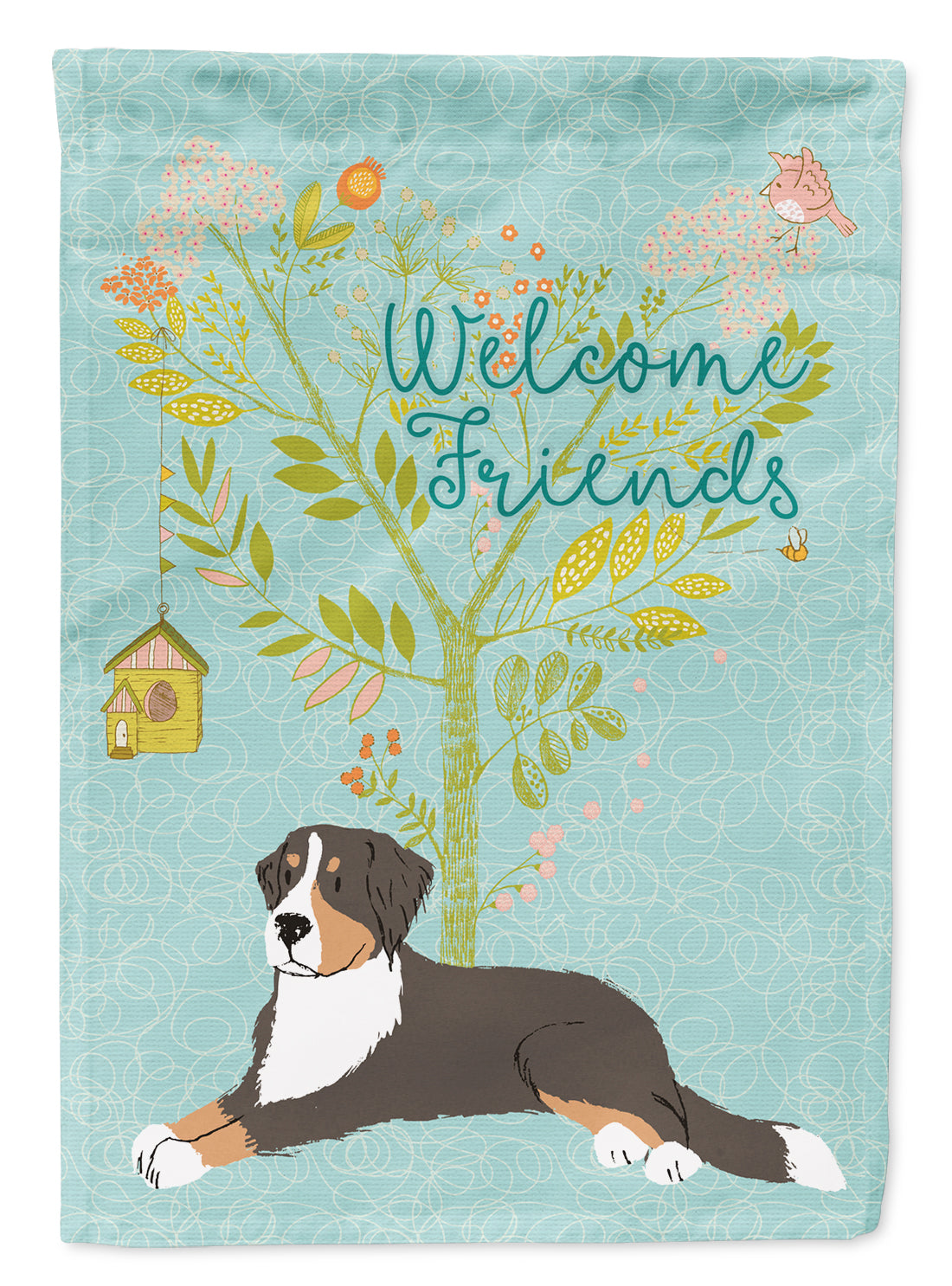 Welcome Friends Bernese Mountain Dog Flag Garden Size BB7579GF