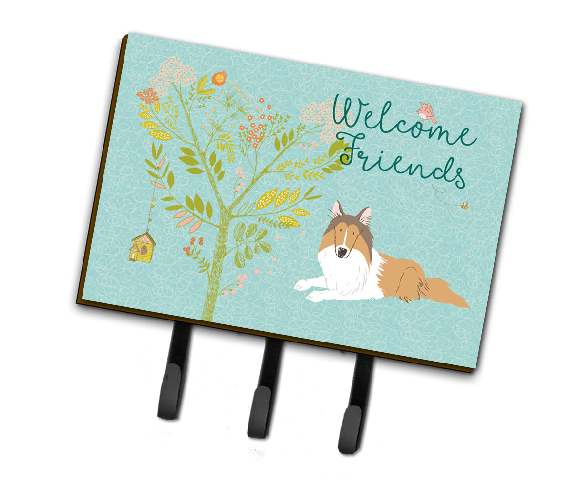 Welcome Friends Collie Leash or Key Holder BB7584TH68
