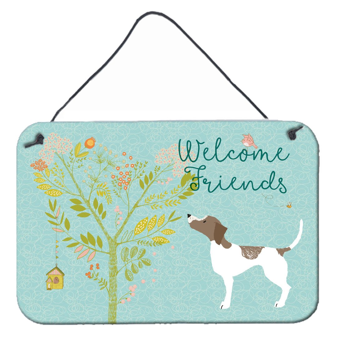 Welcome Friends Pointer Wall or Door Hanging Prints BB7598DS812 by Caroline's Treasures