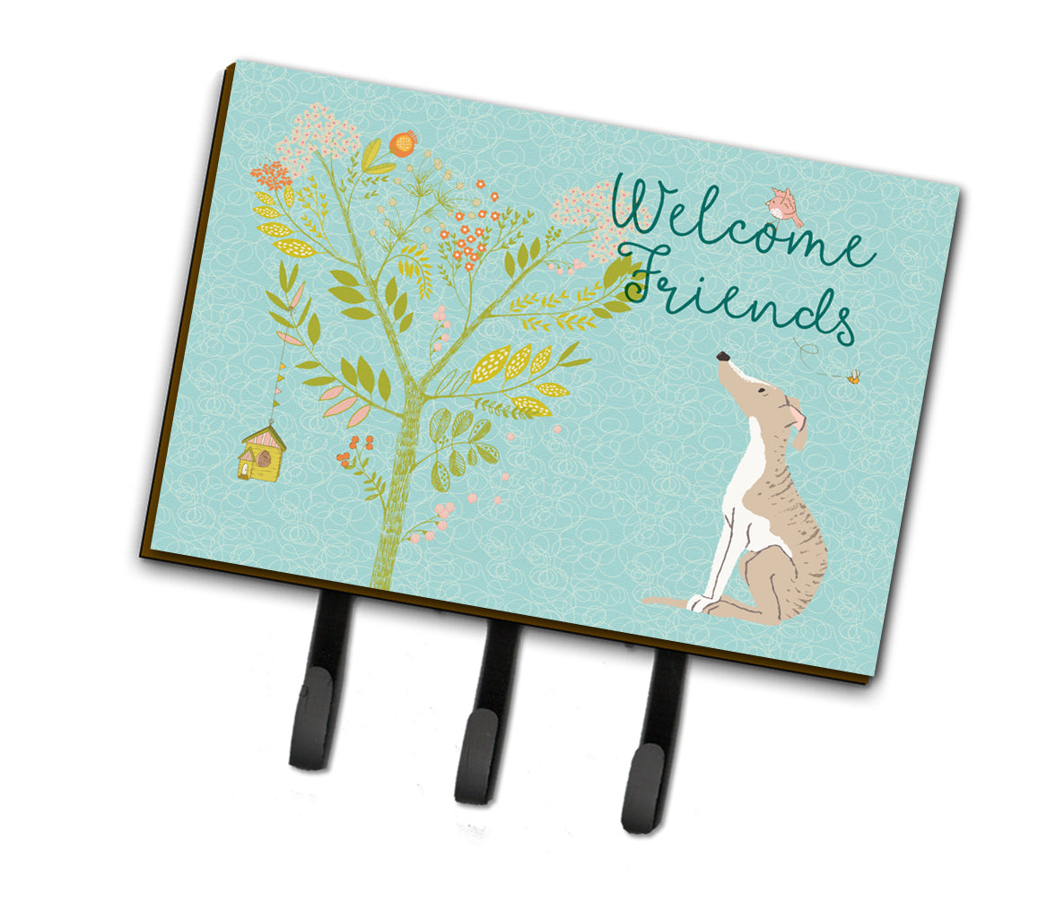 Welcome Friends Whippet Leash or Key Holder BB7626TH68