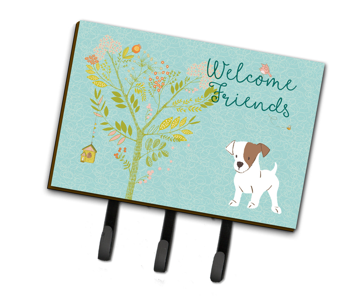 Welcome Friends Jack Russell Terrier Puppy Leash or Key Holder BB7637TH68