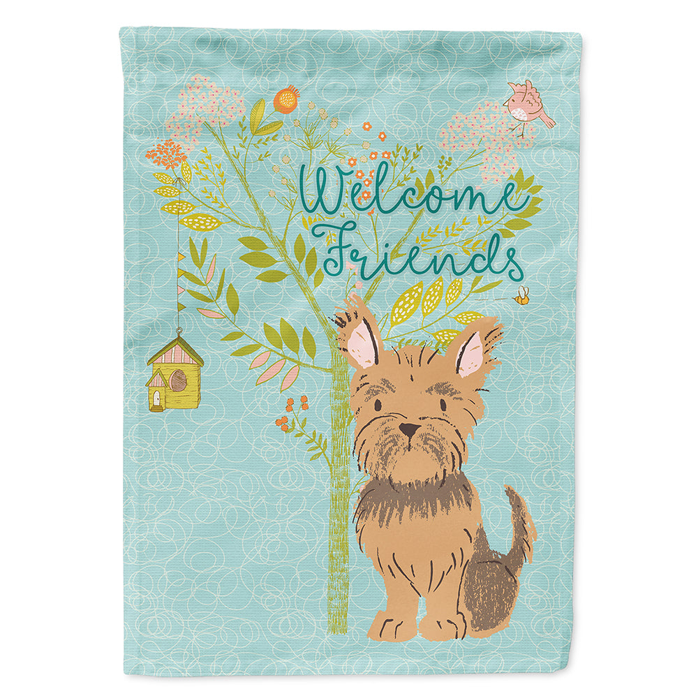 Welcome Friends Yorkie Flag Canvas House Size BB7641CHF