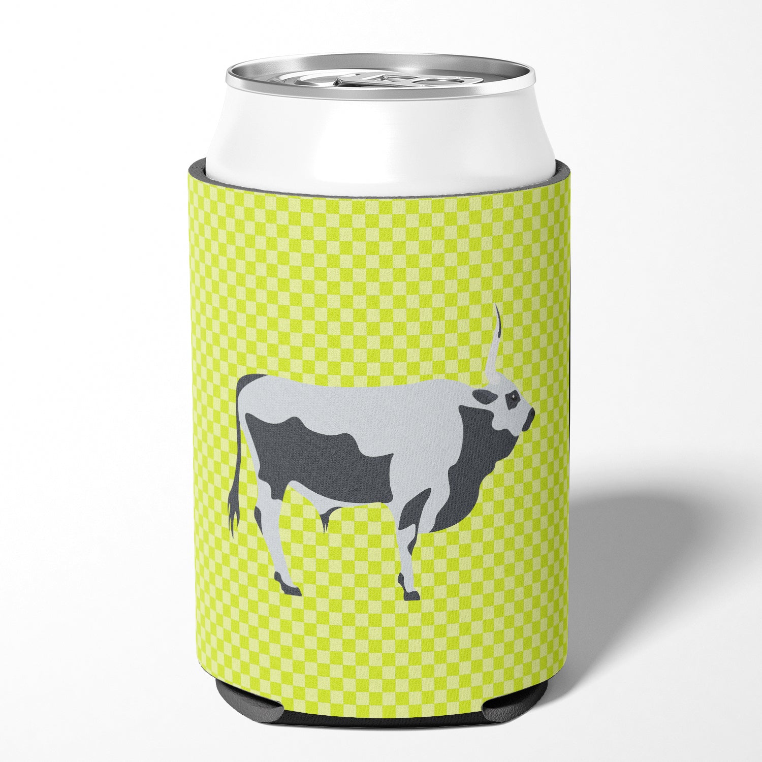 Hungarian Grey Steppe Cow Green Can or Bottle Hugger BB7650CC