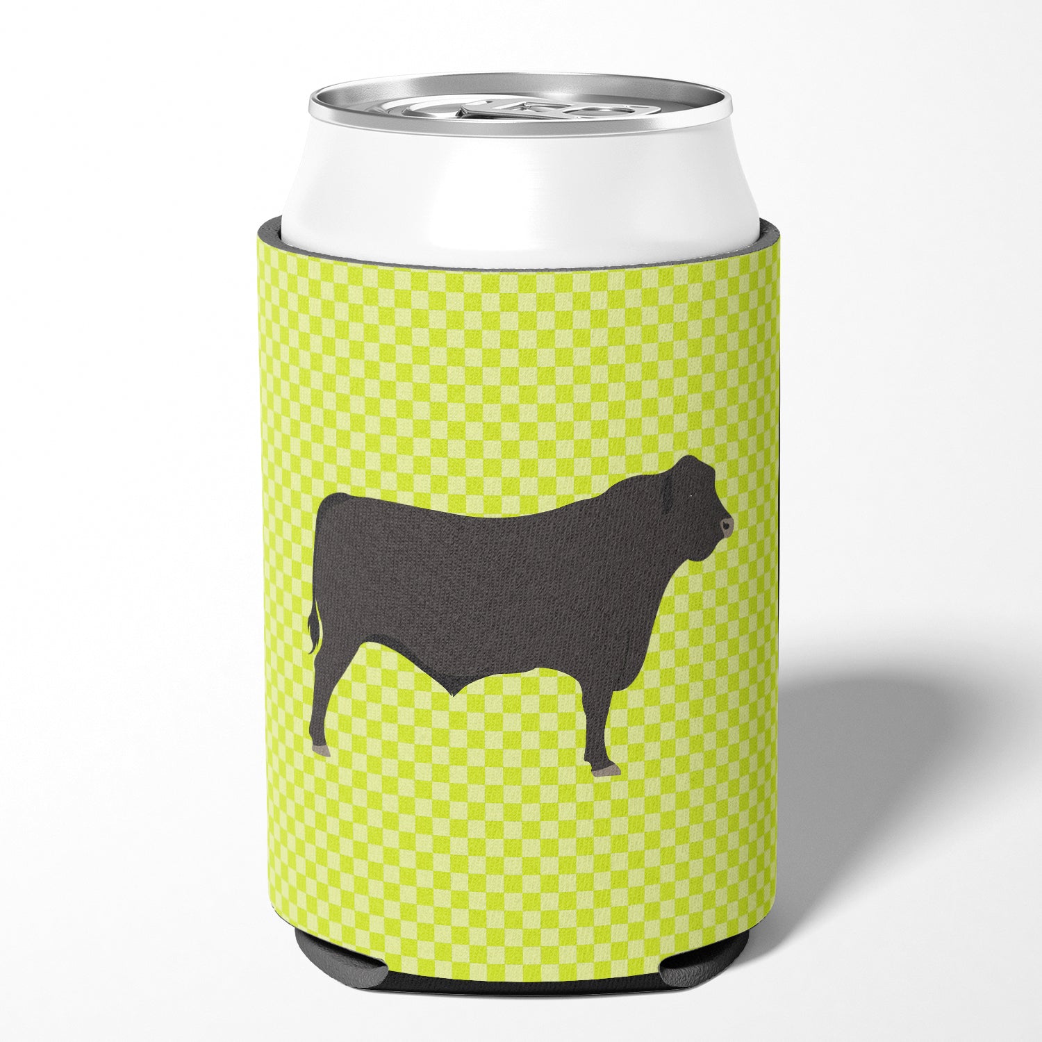 Black Angus Cow Green Can or Bottle Hugger BB7654CC