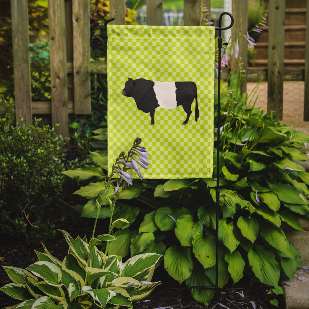 Belted Galloway Cow Green Flag Garden Size