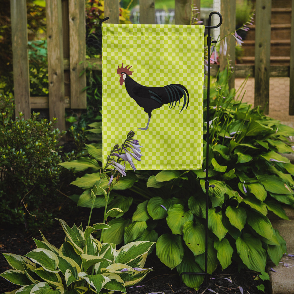 Minorca Ctalalan Chicken Green Flag Garden Size