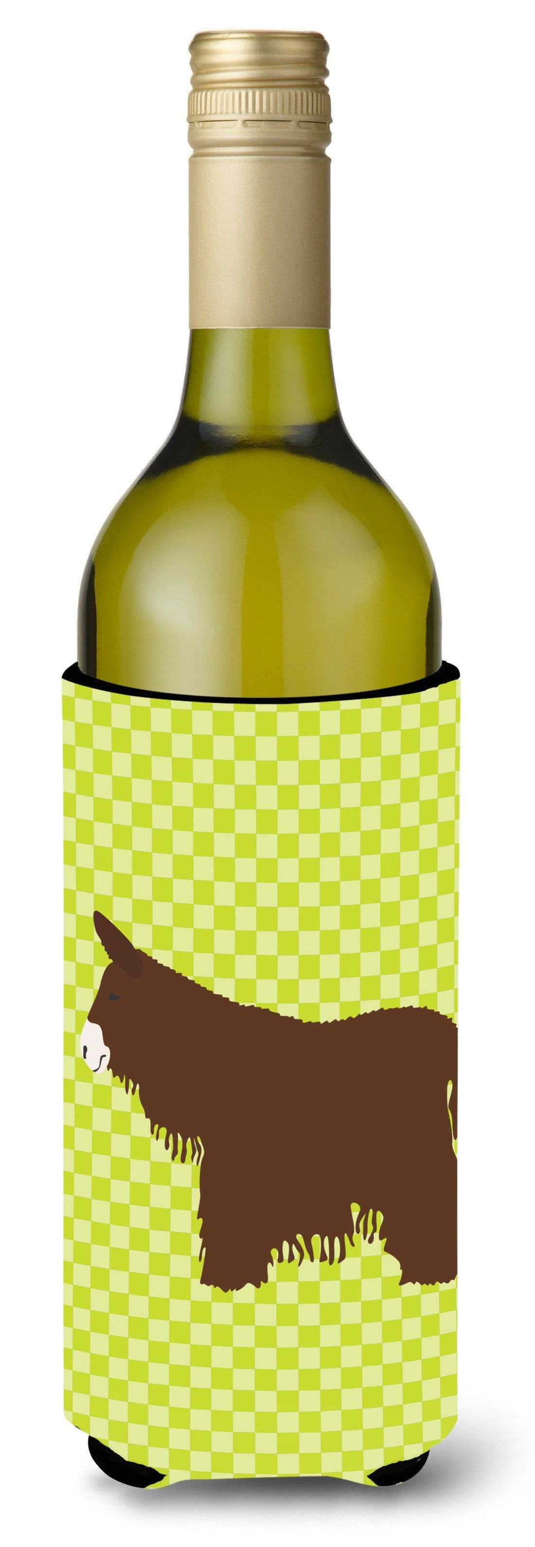 Poitou Poiteuin Donkey Green Wine Bottle Beverge Insulator Hugger BB7678LITERK by Caroline's Treasures