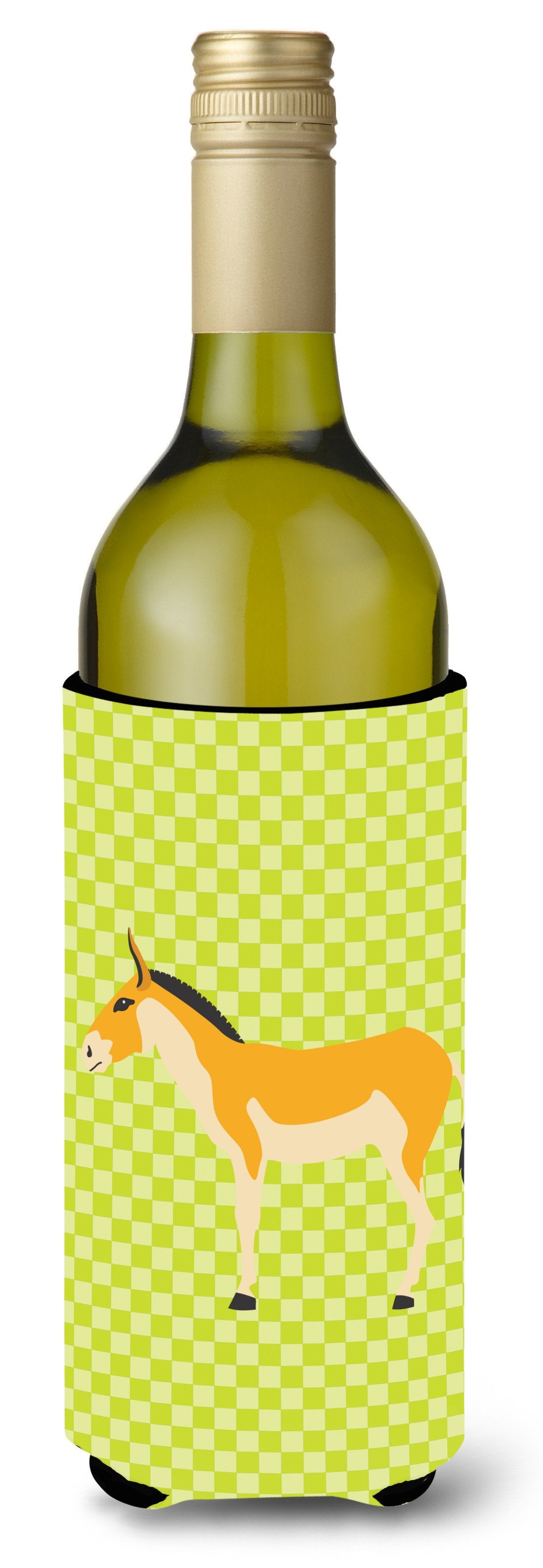 Turkmenian Kulan Donkey Green Wine Bottle Beverge Insulator Hugger BB7680LITERK by Caroline's Treasures