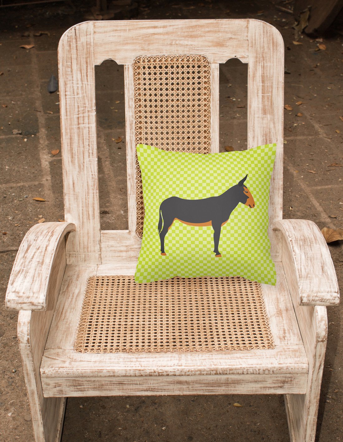 Catalan Donkey Green Fabric Decorative Pillow BB7681PW1818 by Caroline's Treasures