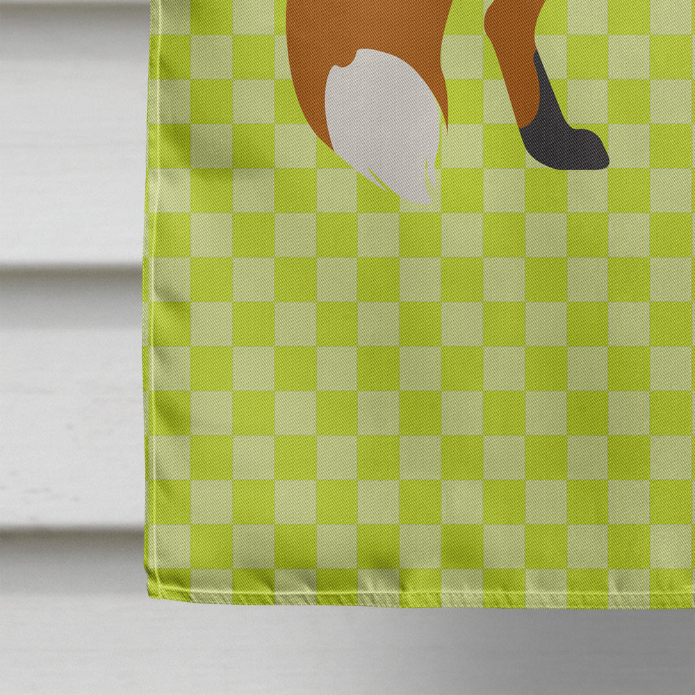 Red Fox Green Flag Canvas House Size BB7702CHF
