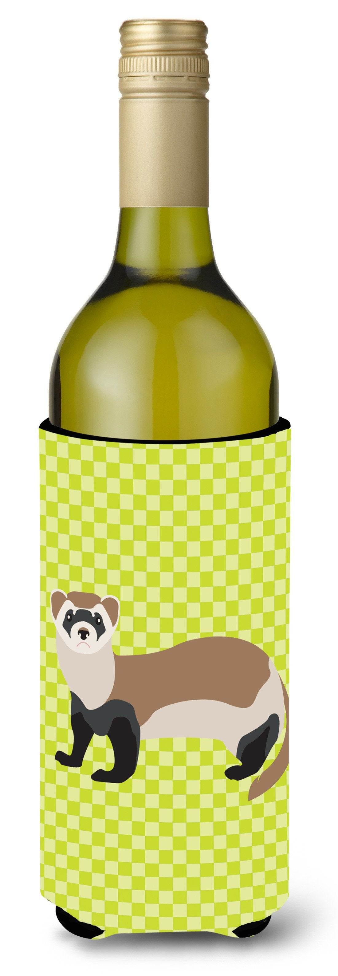 Ferret Green Wine Bottle Beverge Insulator Hugger BB7704LITERK by Caroline's Treasures