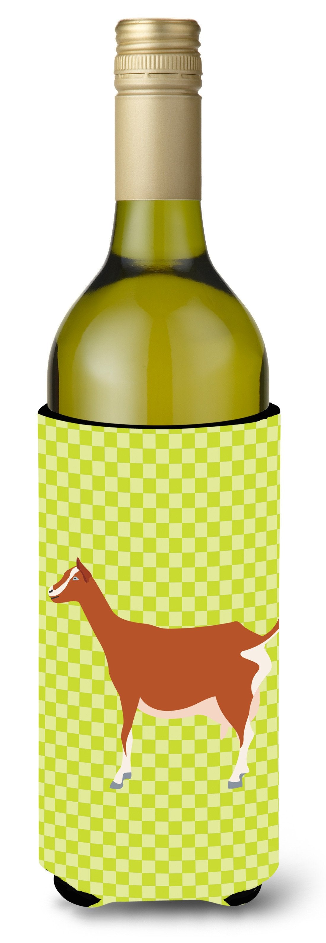 Toggenburger Goat Green Wine Bottle Beverge Insulator Hugger BB7707LITERK by Caroline's Treasures