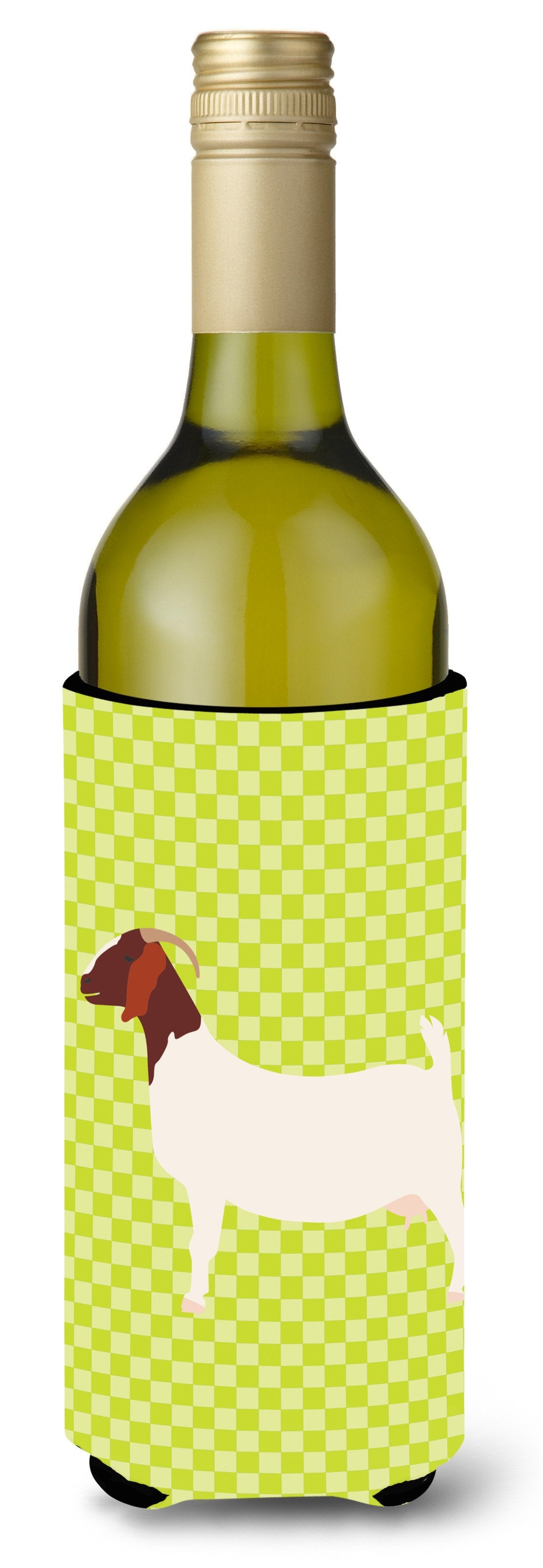 Boer Goat Green Wine Bottle Beverge Insulator Hugger BB7712LITERK by Caroline's Treasures